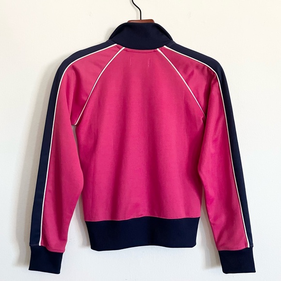 Fred Perry Pink Navy Blue Stripe Zip Up Track Jacket  US Size 4 / UK Size 8 - Picture 2 of 9